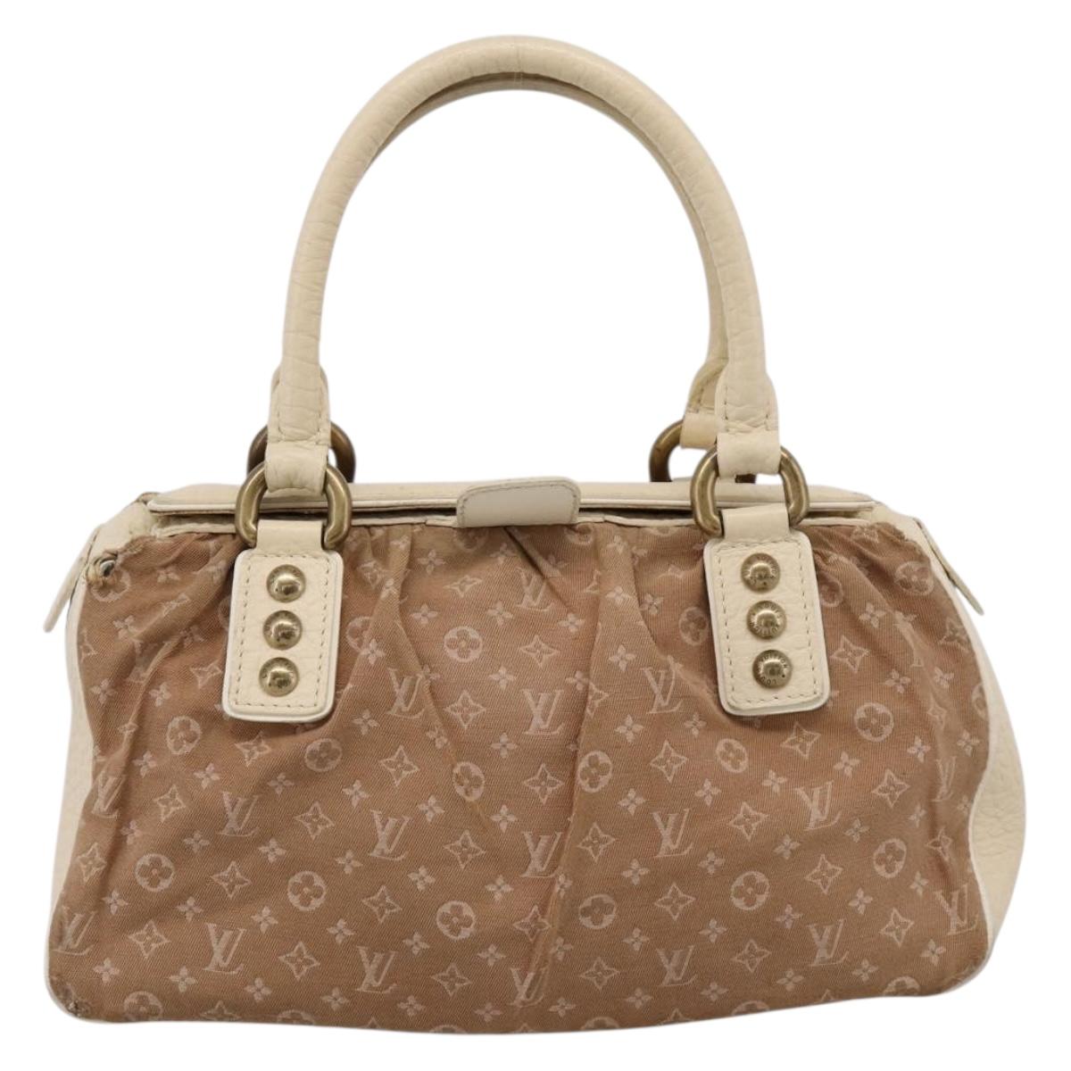 LOUIS VUITTON Monogram Mini Lin Trapeze PM Hand Bag Brown M40059 LV Auth bs37610
