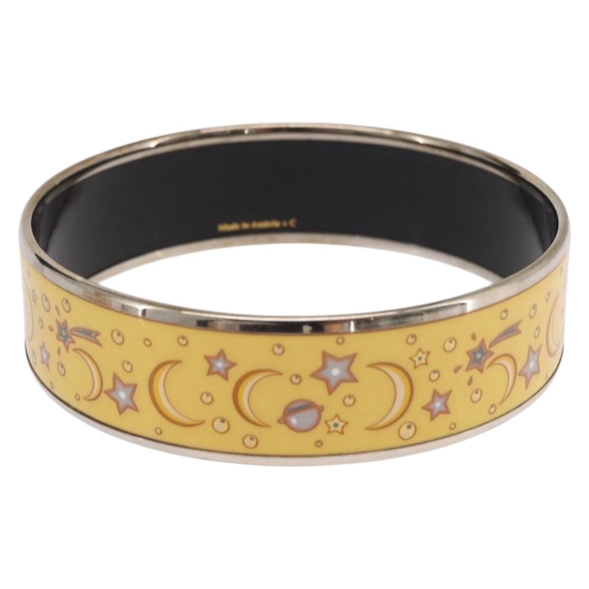 HERMES Bangle Emile Bracelet metal Yellow Auth bs37618V