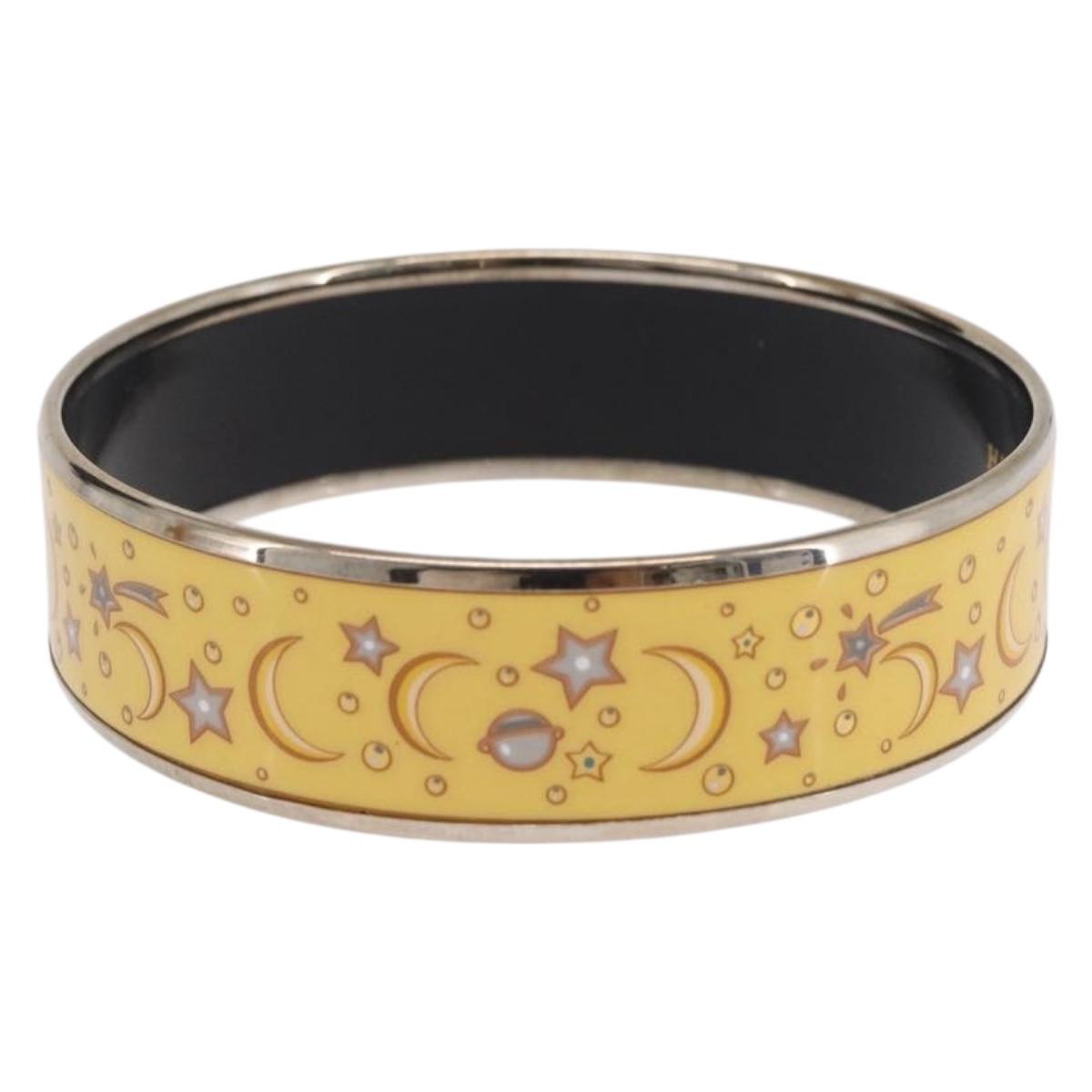 HERMES Bangle Emile Bracelet metal Yellow Auth bs37618V