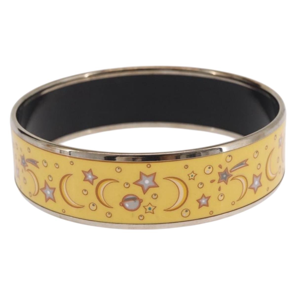 HERMES Bangle Emile Bracelet metal Yellow Auth bs37618V