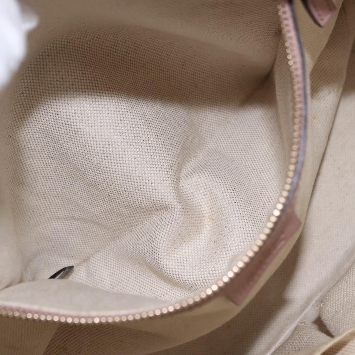 GUCCI Micro GG Canvas Hand Bag Patent leather 2way Pink Gold 309617 Auth bs37686