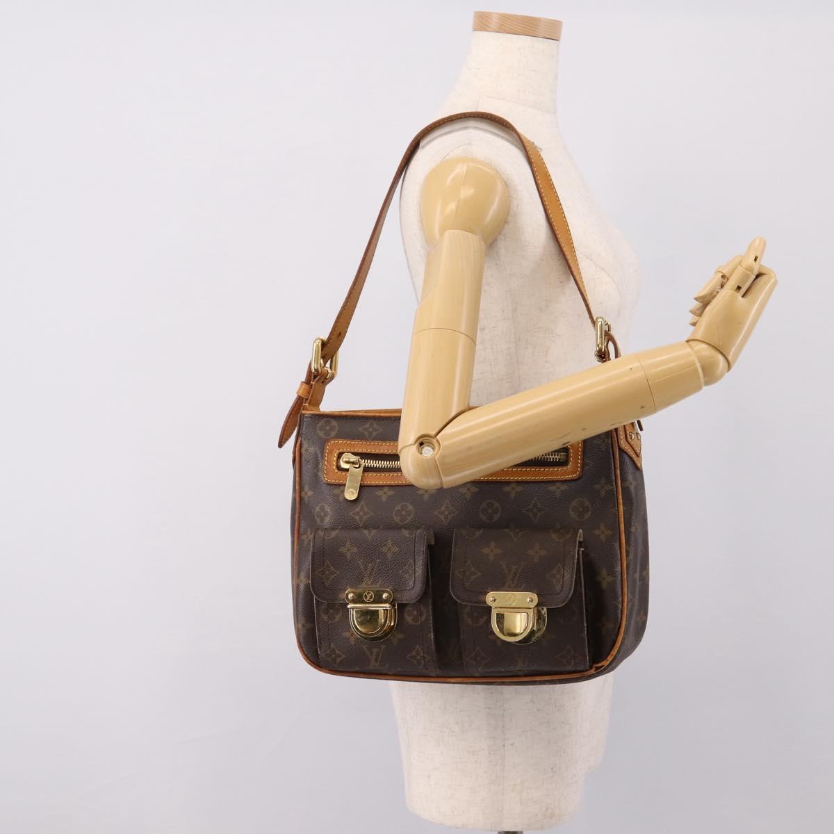 LOUIS VUITTON Monogram Hudson GM Shoulder Bag M40045 LV Auth bs37699