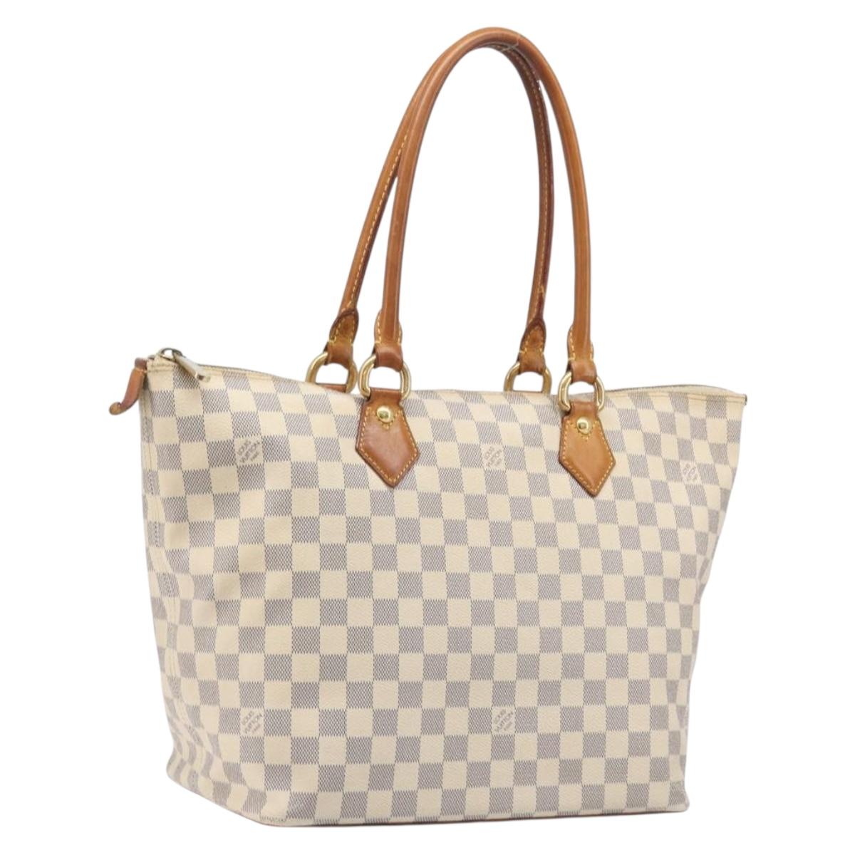 LOUIS VUITTON Damier Azur Saleya PM Tote Bag N51186 LV Auth bs37753