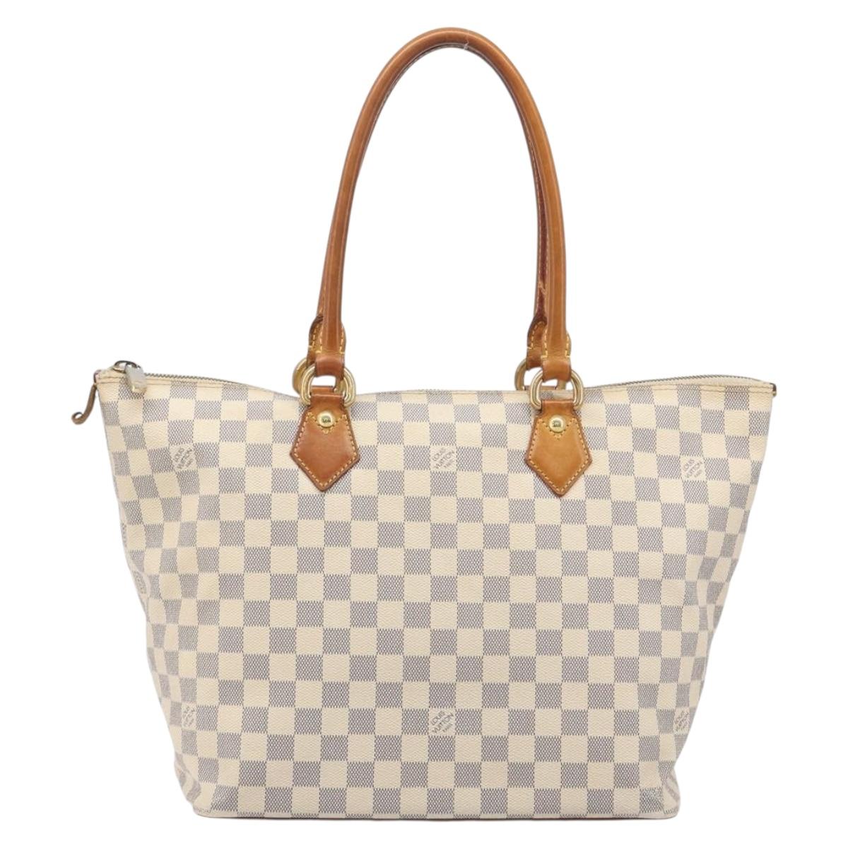 LOUIS VUITTON Damier Azur Saleya PM Tote Bag N51186 LV Auth bs37753