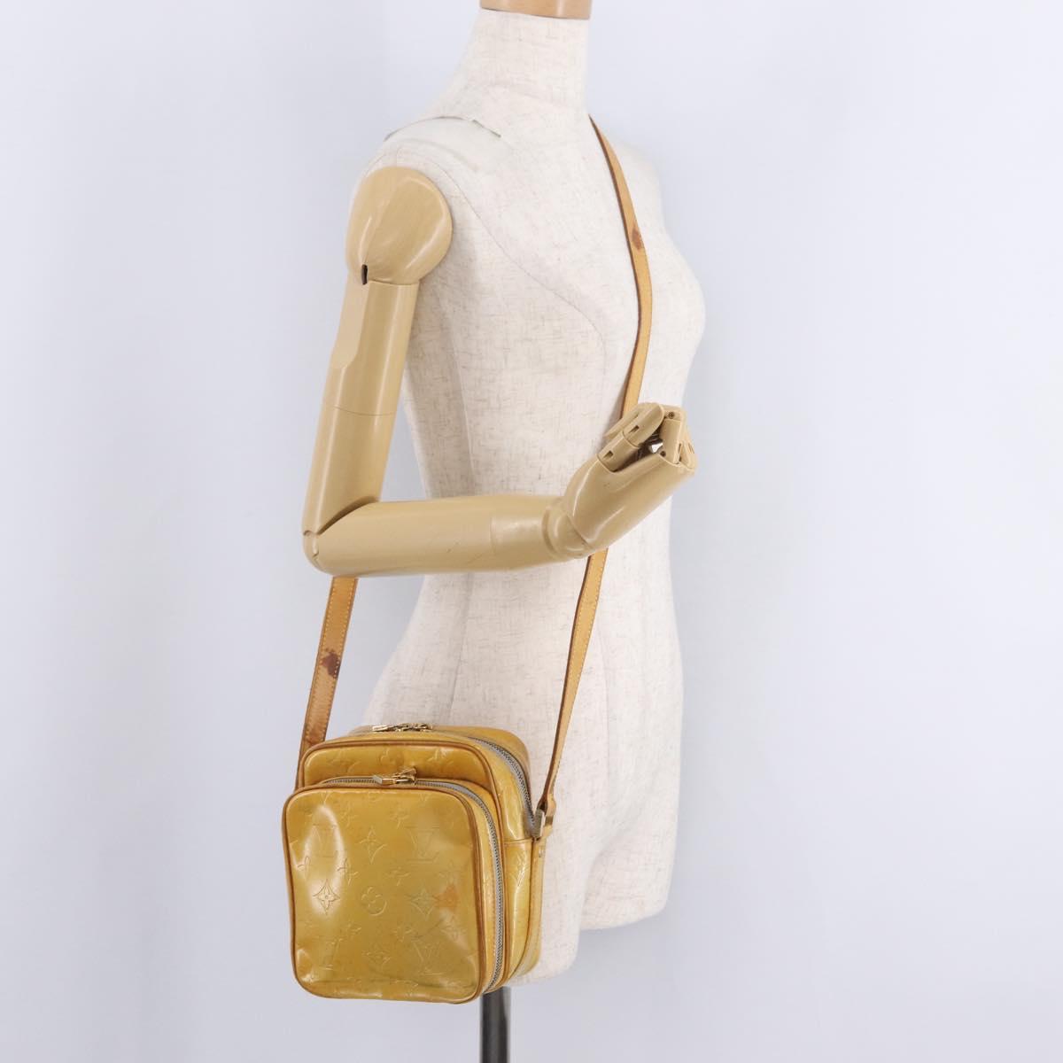 LOUIS VUITTON Monogram Vernis Wooster Shoulder Bag Gris M91036 LV Auth bs37759