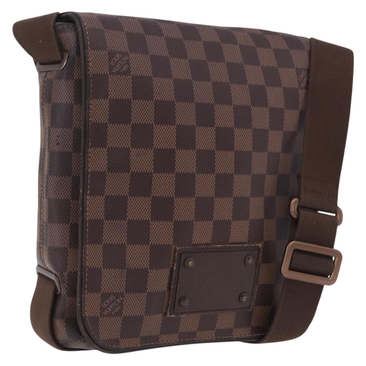 LOUIS VUITTON Damier Ebene Brooklyn PM Shoulder Bag N51210 LV Auth bs37761