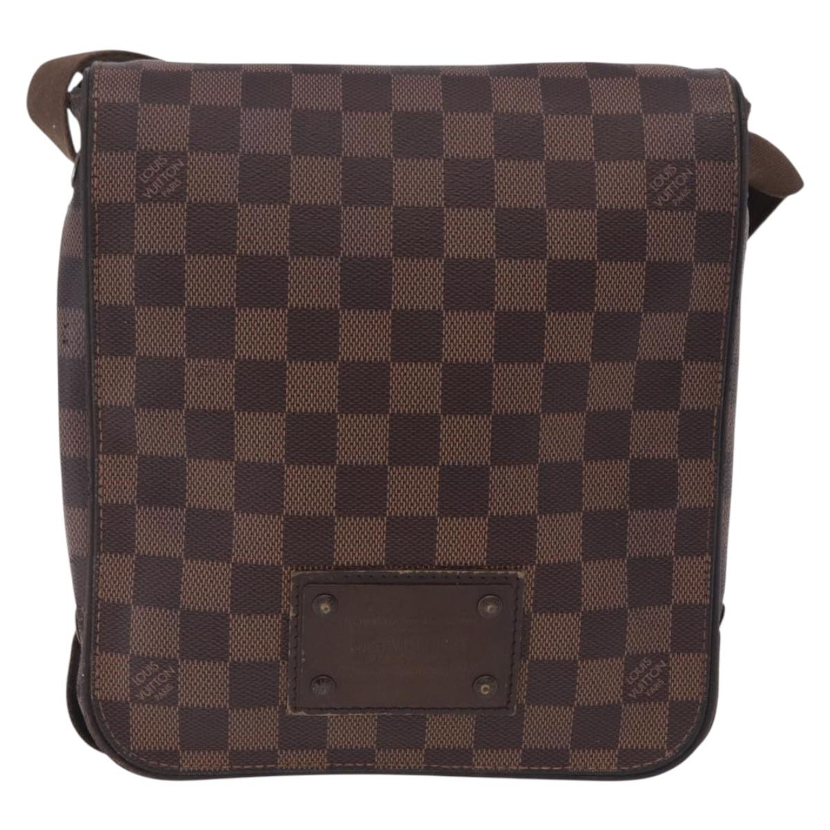 LOUIS VUITTON Damier Ebene Brooklyn PM Shoulder Bag N51210 LV Auth bs37761