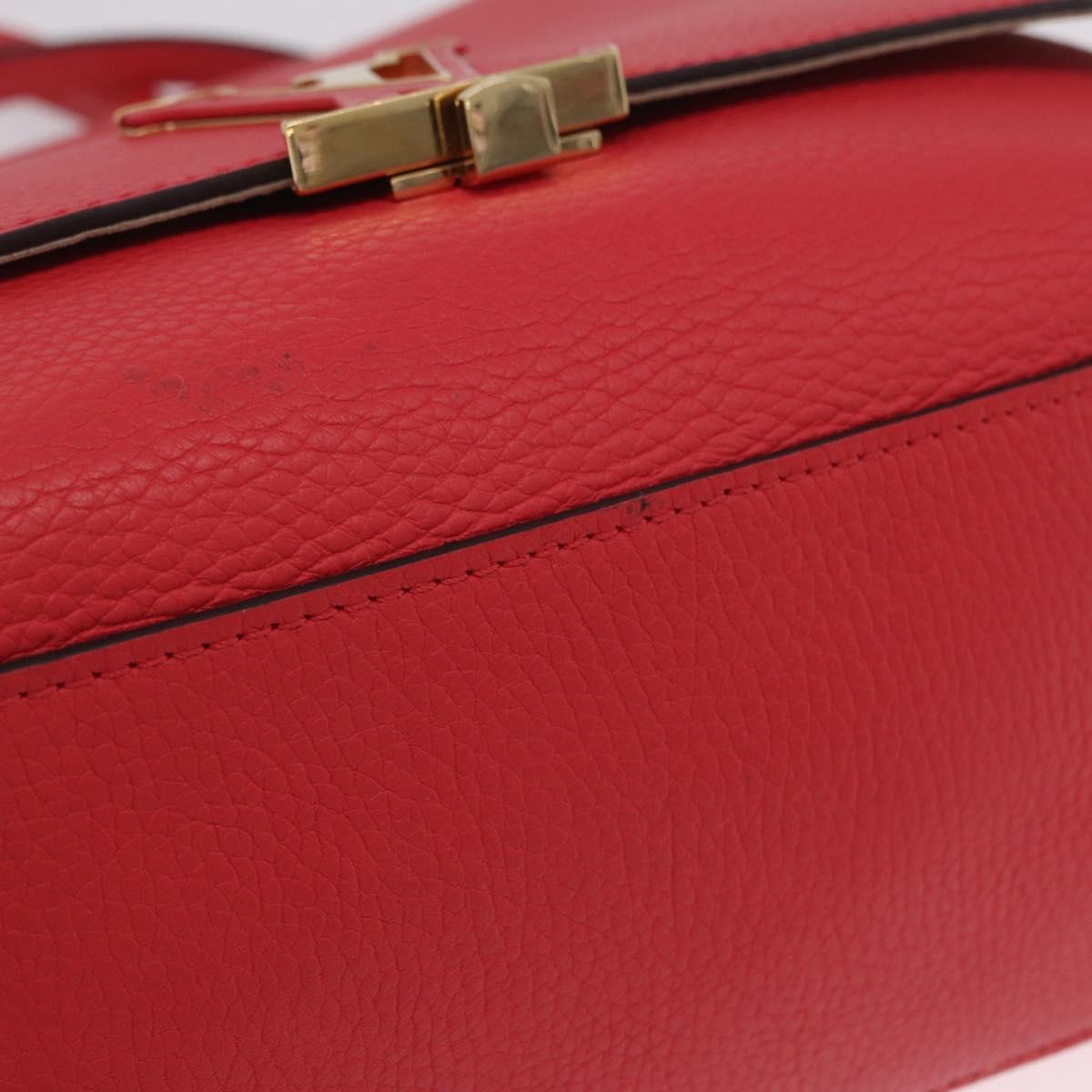 LOUIS VUITTON Parnasea Volta Hand Bag Leather Red M50287 LV Auth bs37780V