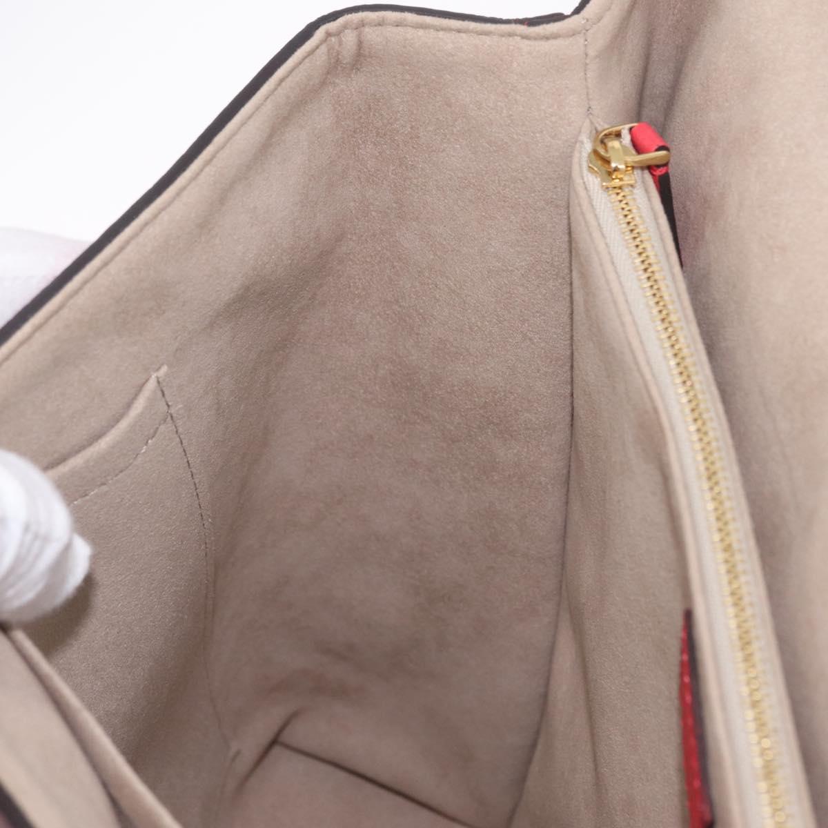 LOUIS VUITTON Parnasea Volta Hand Bag Leather Red M50287 LV Auth bs37780V