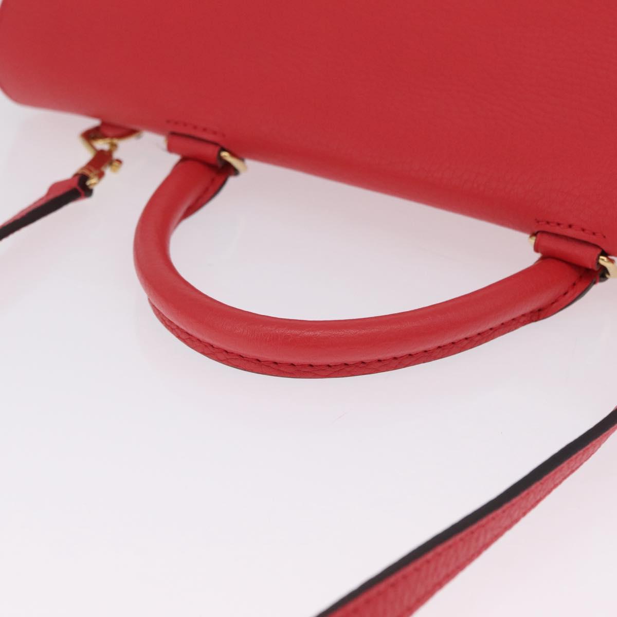 LOUIS VUITTON Parnasea Volta Hand Bag Leather Red M50287 LV Auth bs37780V