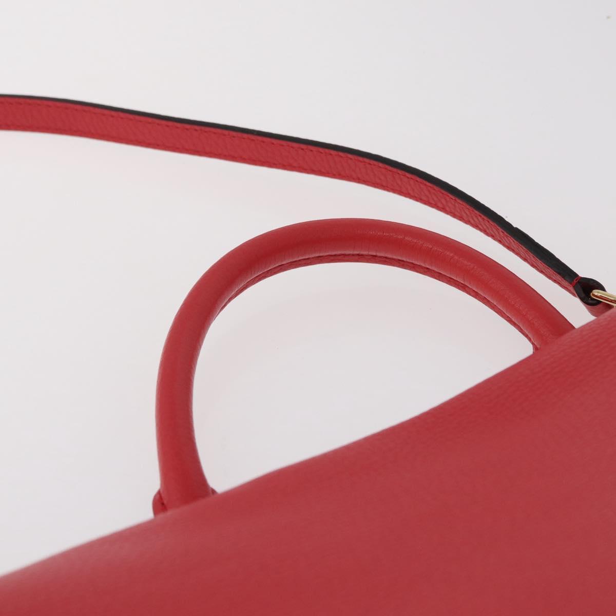 LOUIS VUITTON Parnasea Volta Hand Bag Leather Red M50287 LV Auth bs37780V