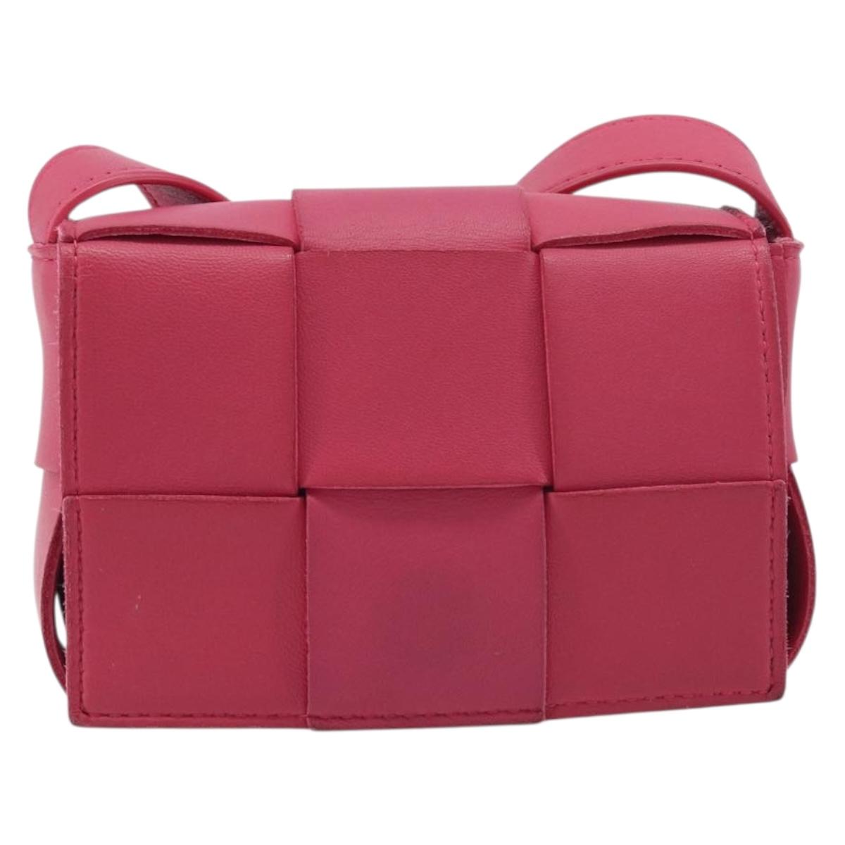 Bottega Veneta MAXI INTRECCIATO Cassette Mini Shoulder Bag Leather Auth bs37807A
