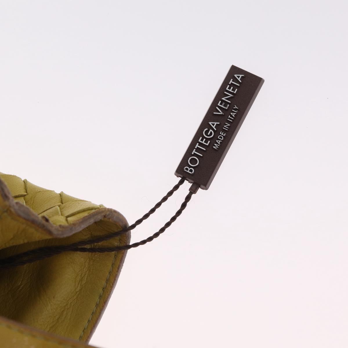 Bottega Veneta INTRECCIATO Hand Bag Leather Yellow Auth bs37824