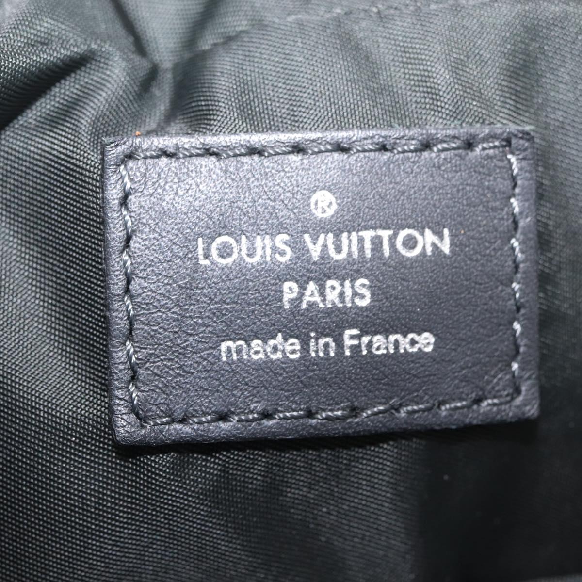 LOUIS VUITTON V Line Fast Body Bag Leather Gray Silver M50445 LV Auth bs37828A