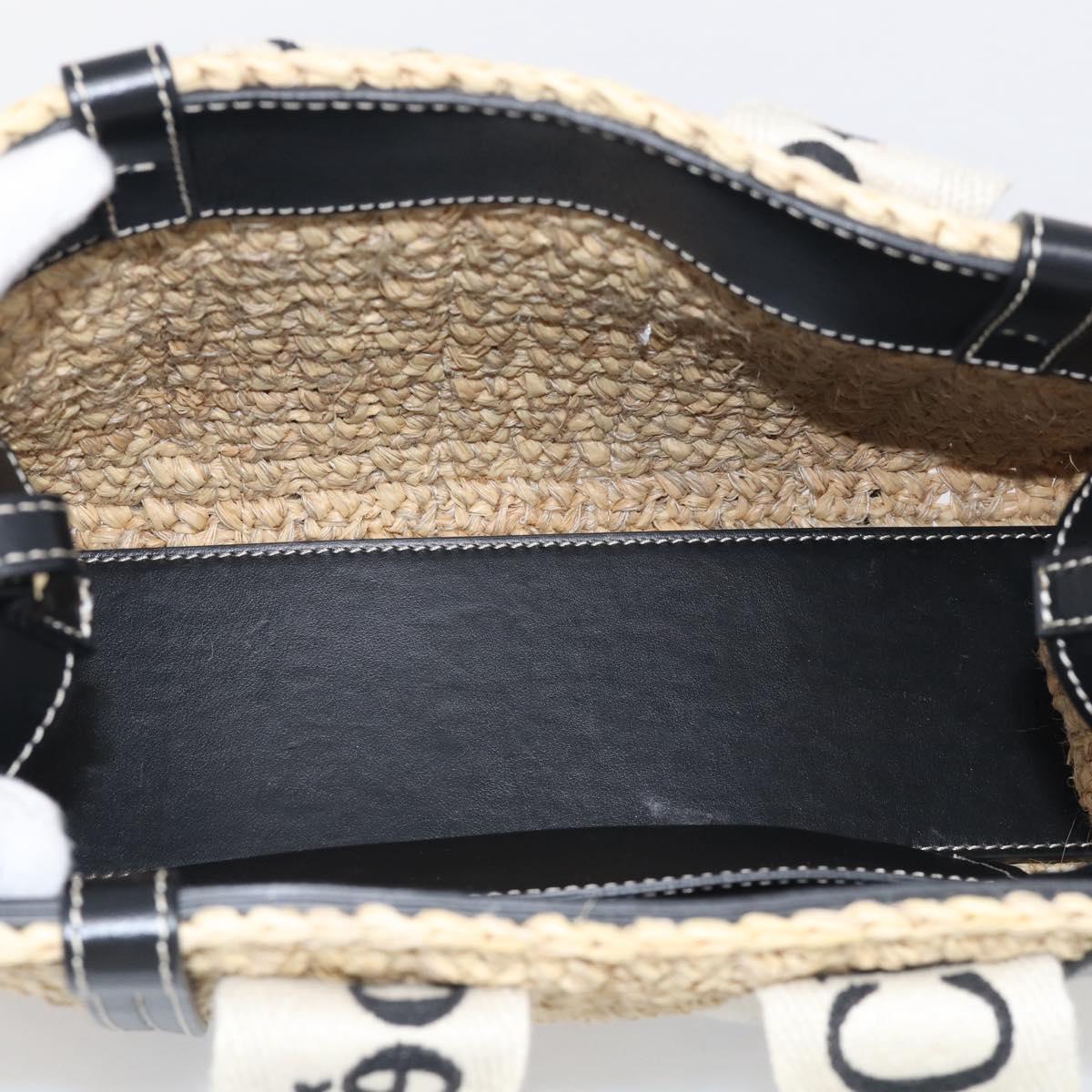 Chloe Woody Hand Bag Raffia 2way Beige Gold Tone Auth bs37833A