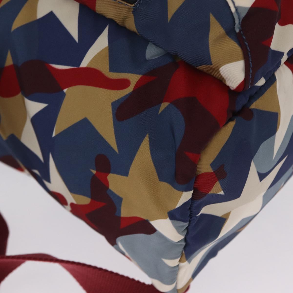 Valentino Backpack Nylon Blue Red Auth bs37834A