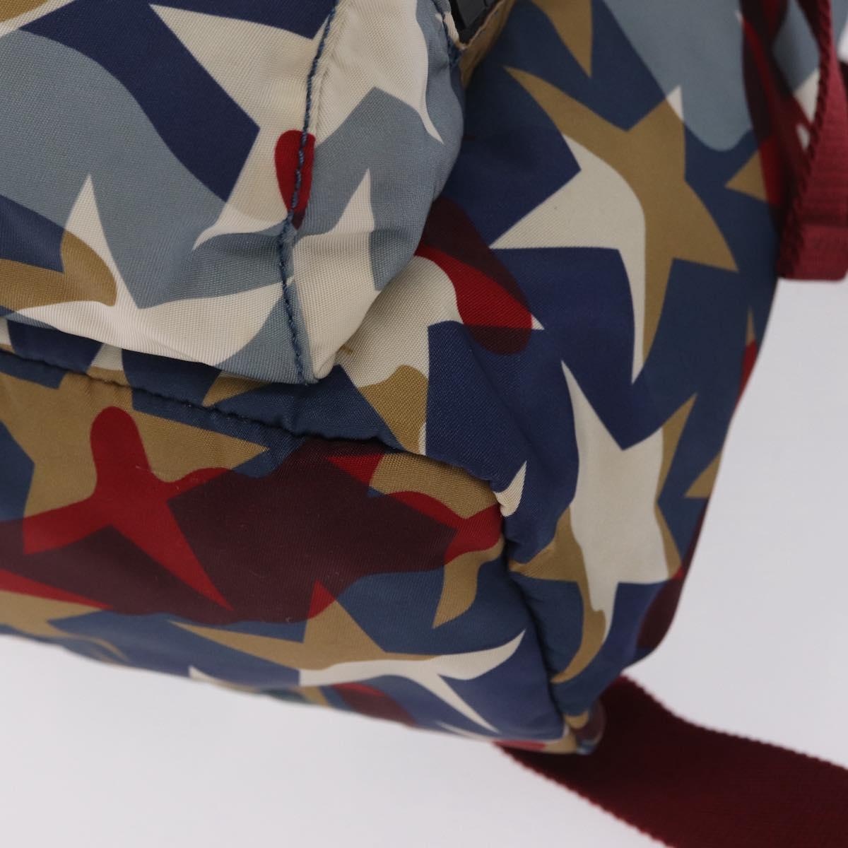 Valentino Backpack Nylon Blue Red Auth bs37834A