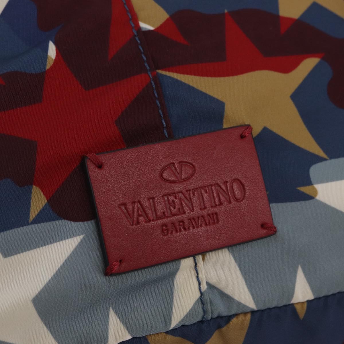 Valentino Backpack Nylon Blue Red Auth bs37834A