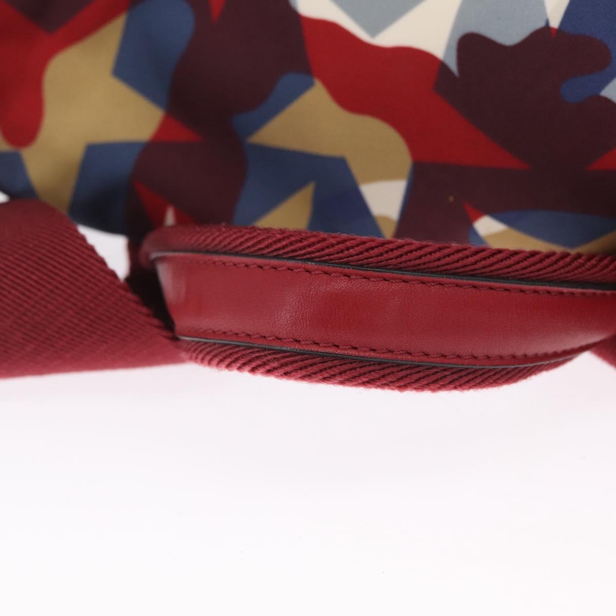Valentino Backpack Nylon Blue Red Auth bs37834A