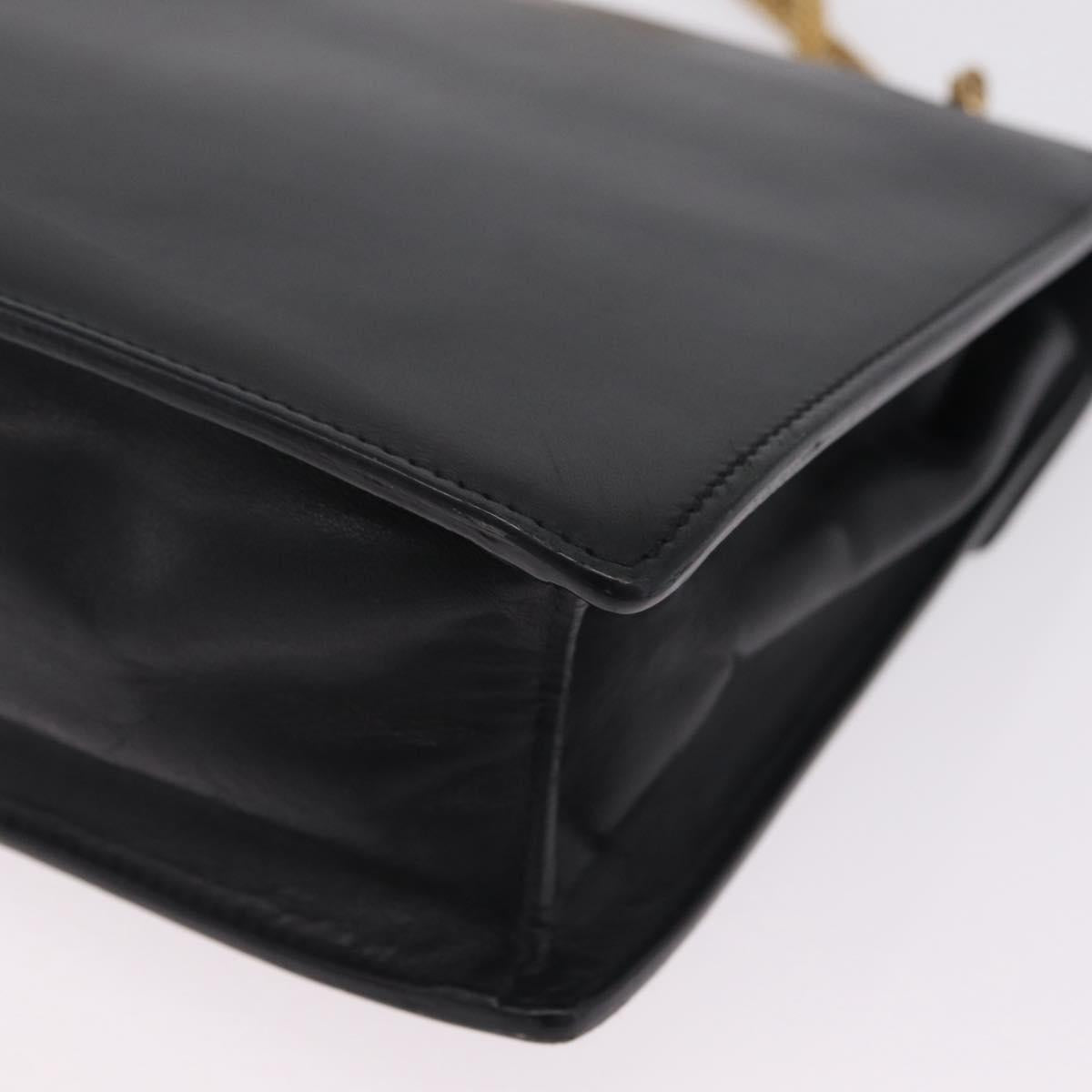 Saint Laurent Betty Chain Shoulder Bag Leather Black Gold 314515 Auth bs37835