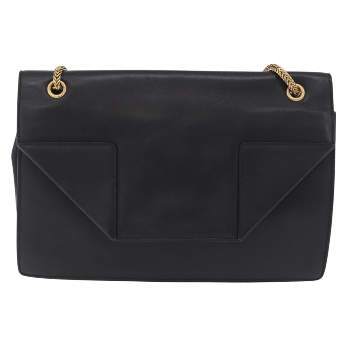 Saint Laurent Betty Chain Shoulder Bag Leather Black Gold 314515 Auth bs37835