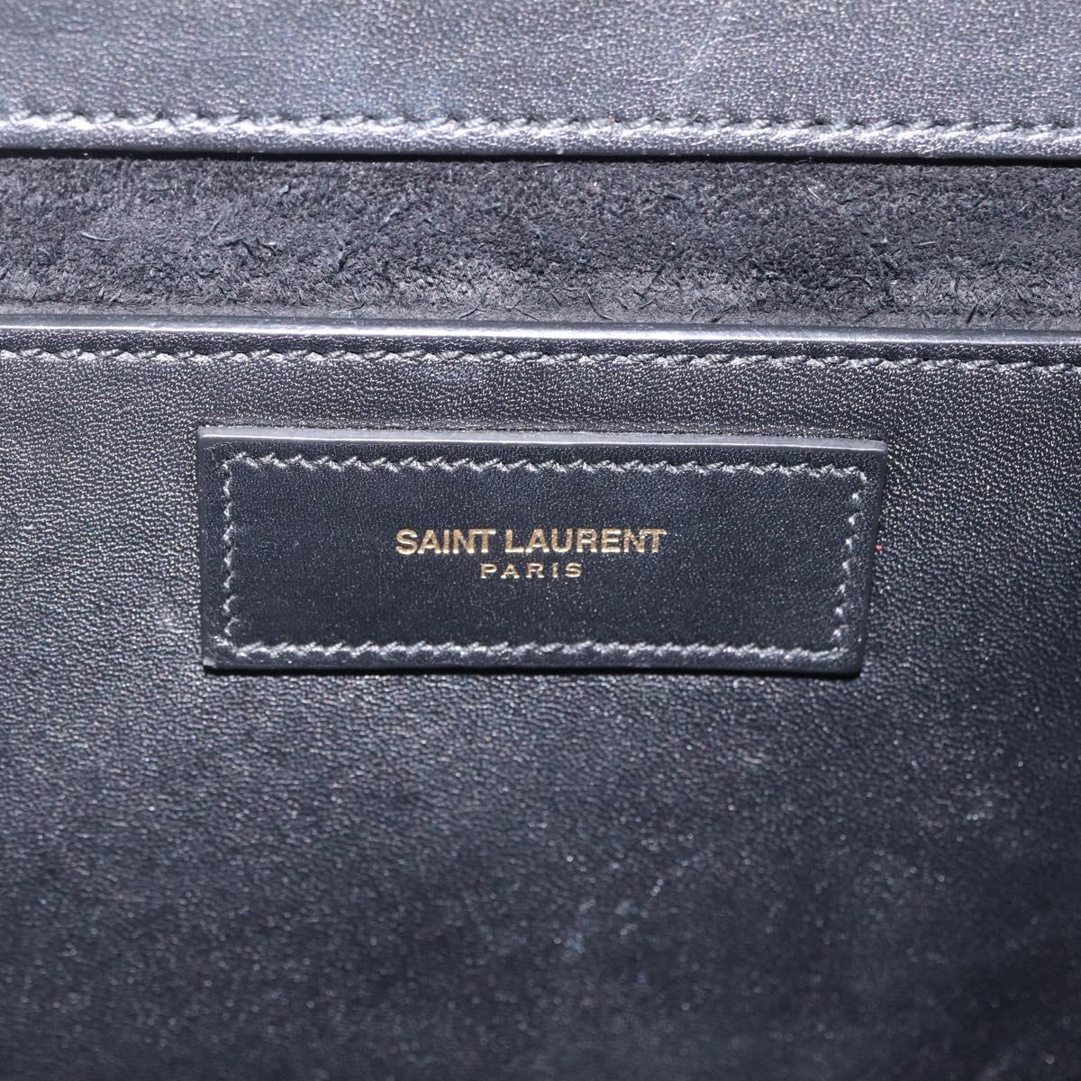Saint Laurent Betty Chain Shoulder Bag Leather Black Gold 314515 Auth bs37835