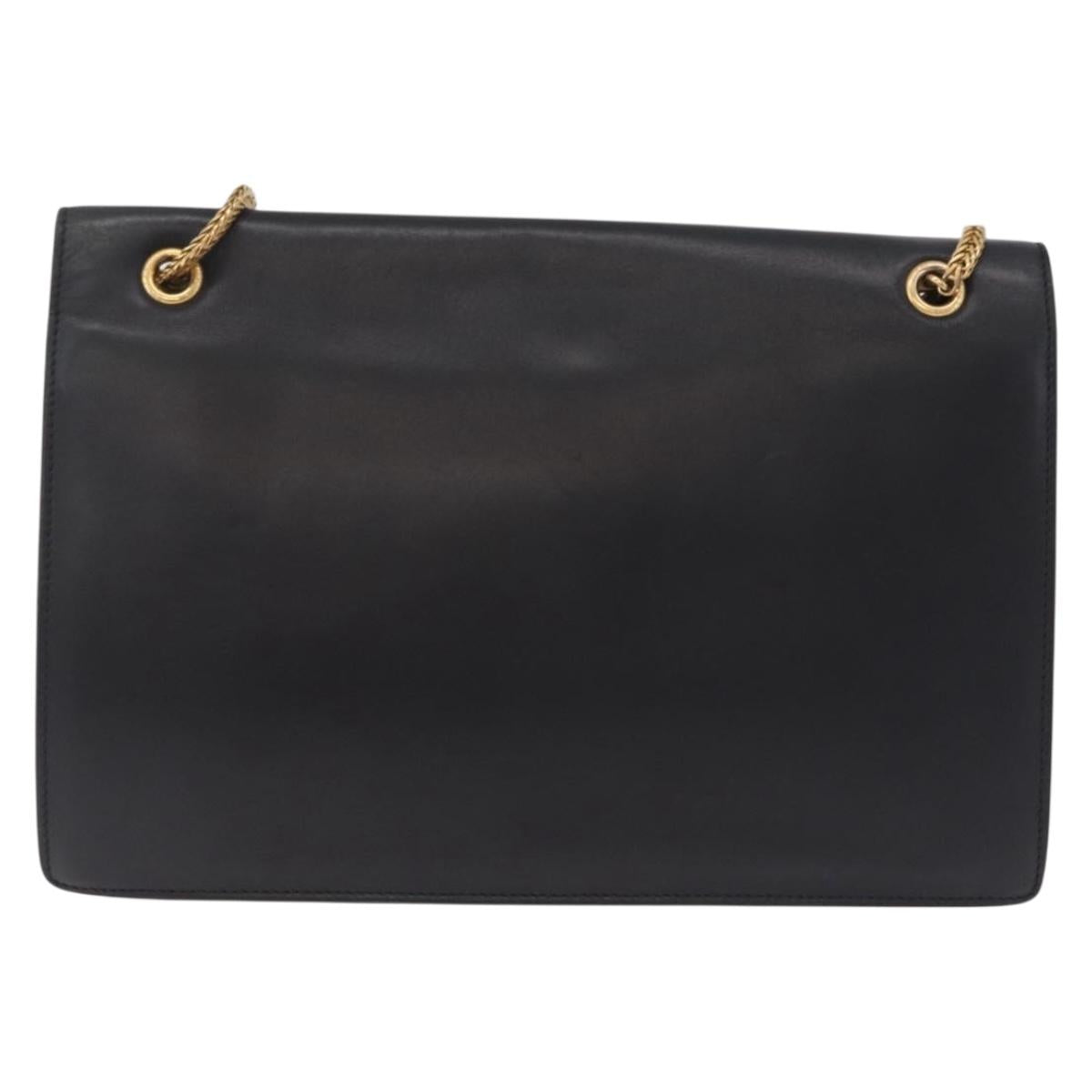 Saint Laurent Betty Chain Shoulder Bag Leather Black Gold 314515 Auth bs37835