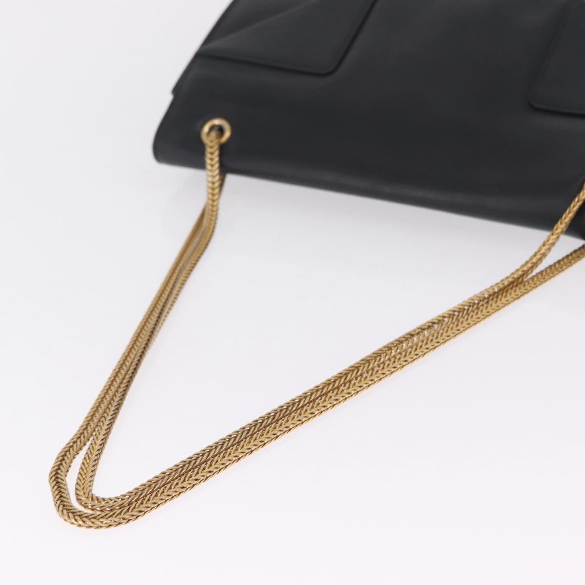 Saint Laurent Betty Chain Shoulder Bag Leather Black Gold 314515 Auth bs37835