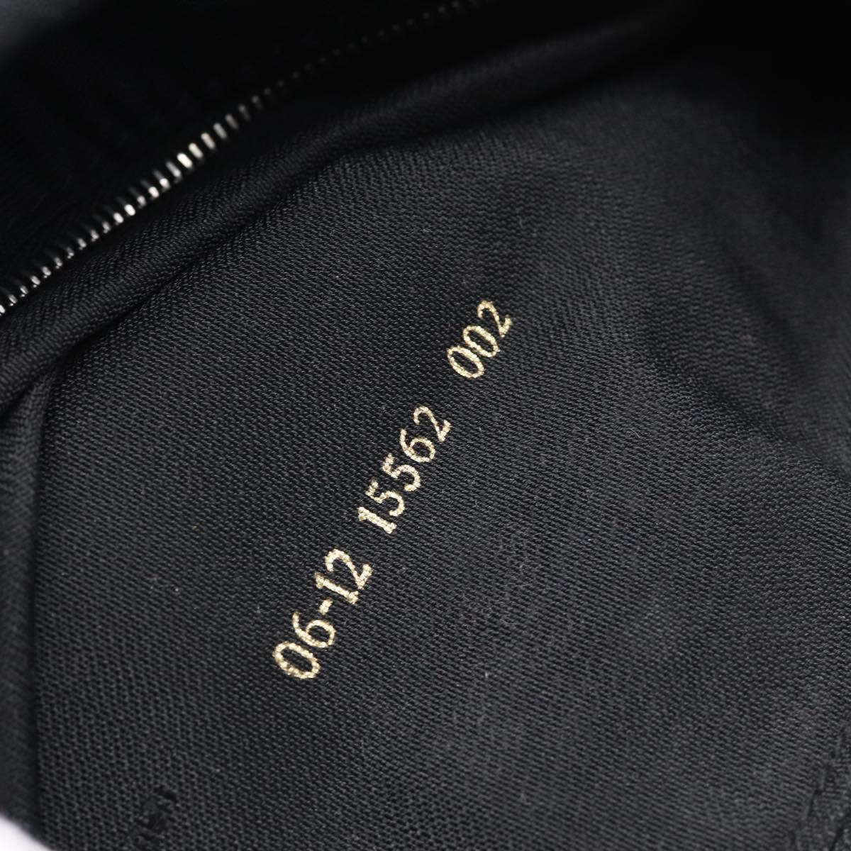 FENDI Zucca Canvas Tote Bag Black Silver Auth bs37843