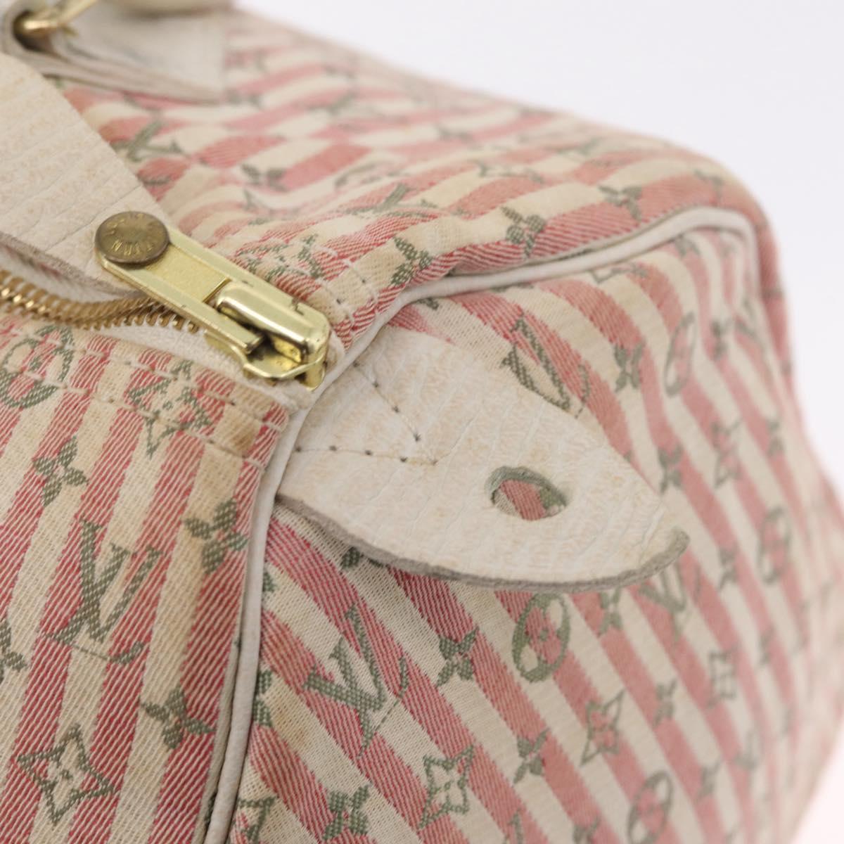 LOUIS VUITTON Monogram Mini Lin Croisette Speedy 30 Bag Pink M95501 Auth bs37848A