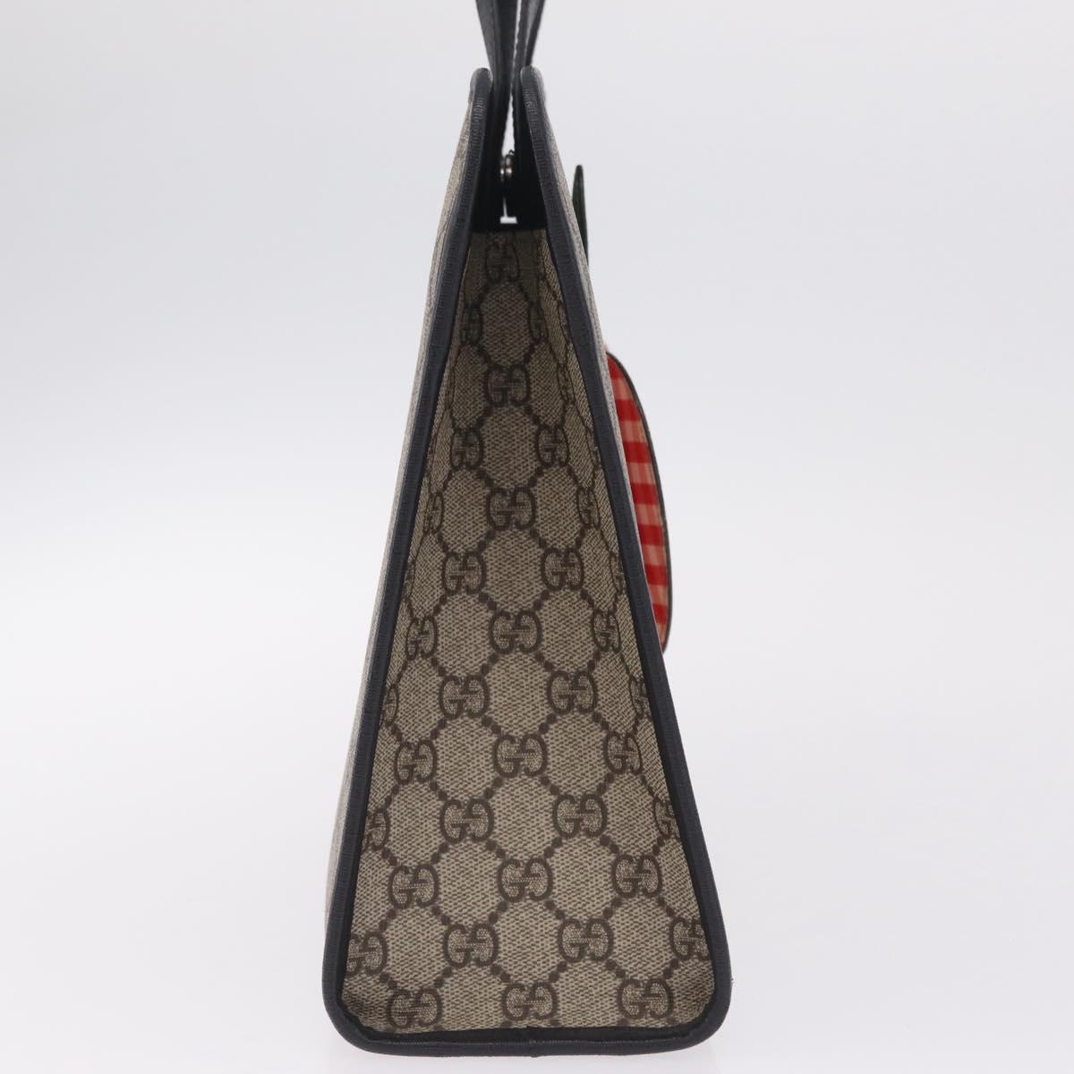 GUCCI GG Supreme Childrens Apple Hand Bag PVC Beige 648797 Auth bs37851