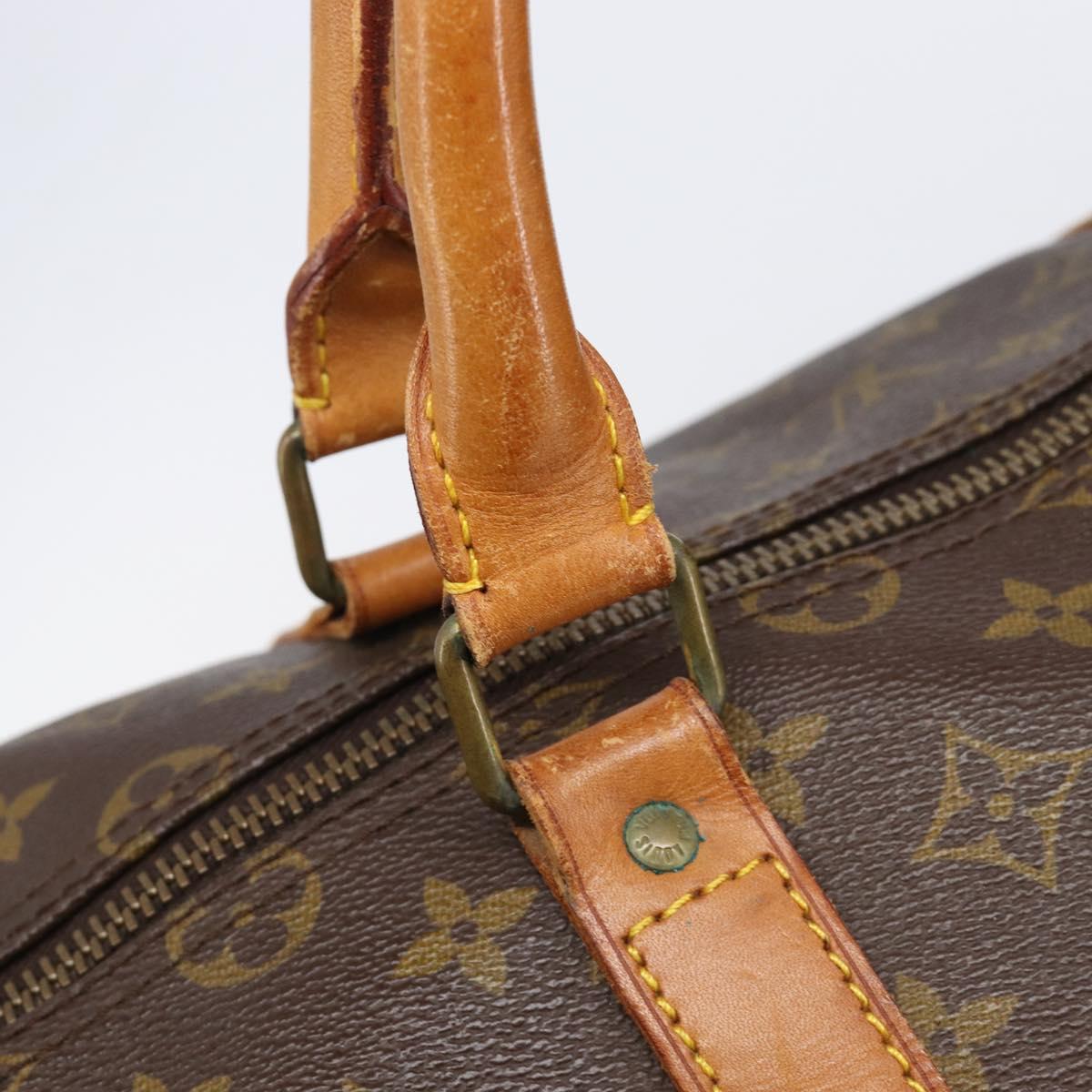 LOUIS VUITTON Monogram Keepall 60 Boston Bag M41422 LV Auth bs37853