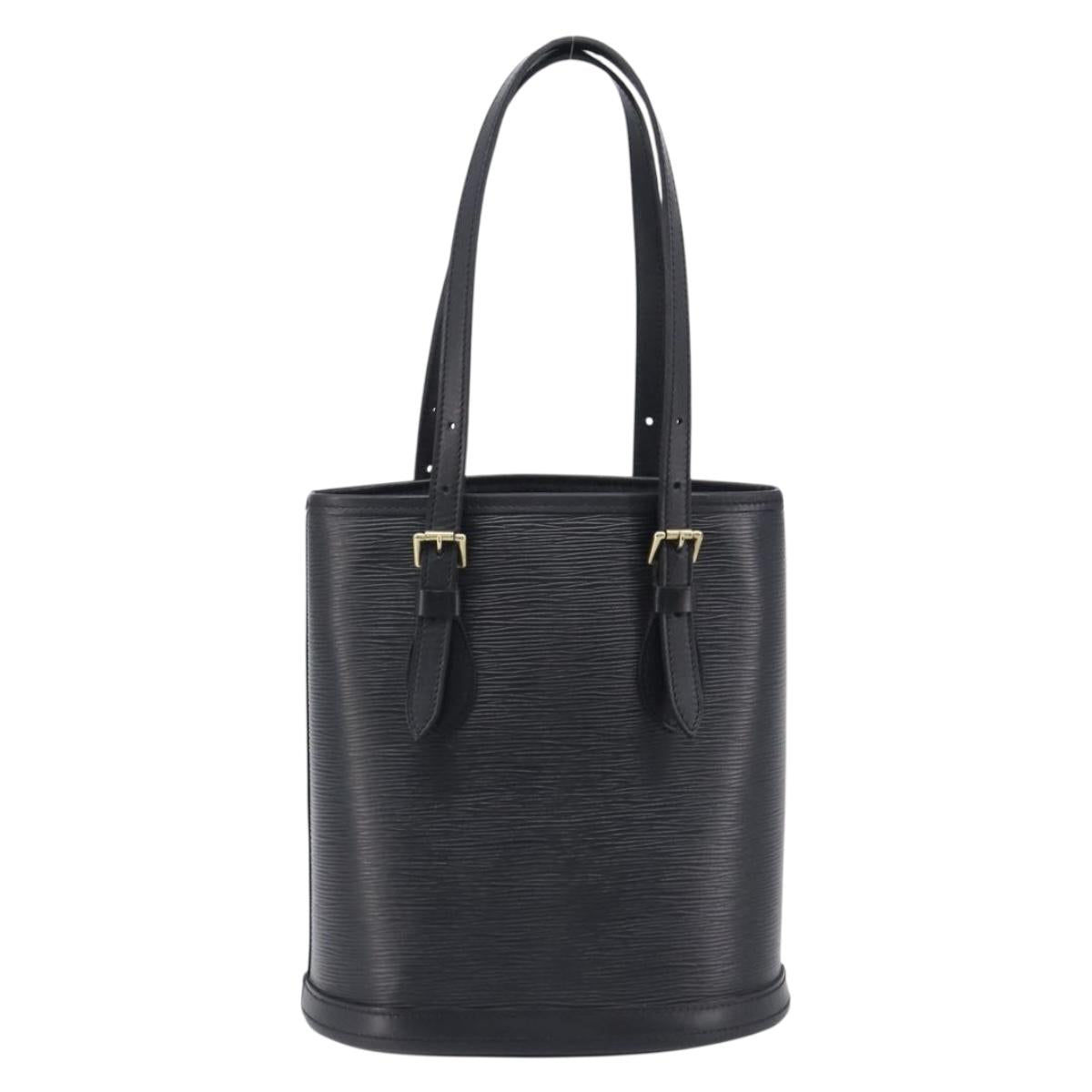 LOUIS VUITTON Epi Bucket PM Hand Bag SPO Black M58992 LV Auth bs37854A