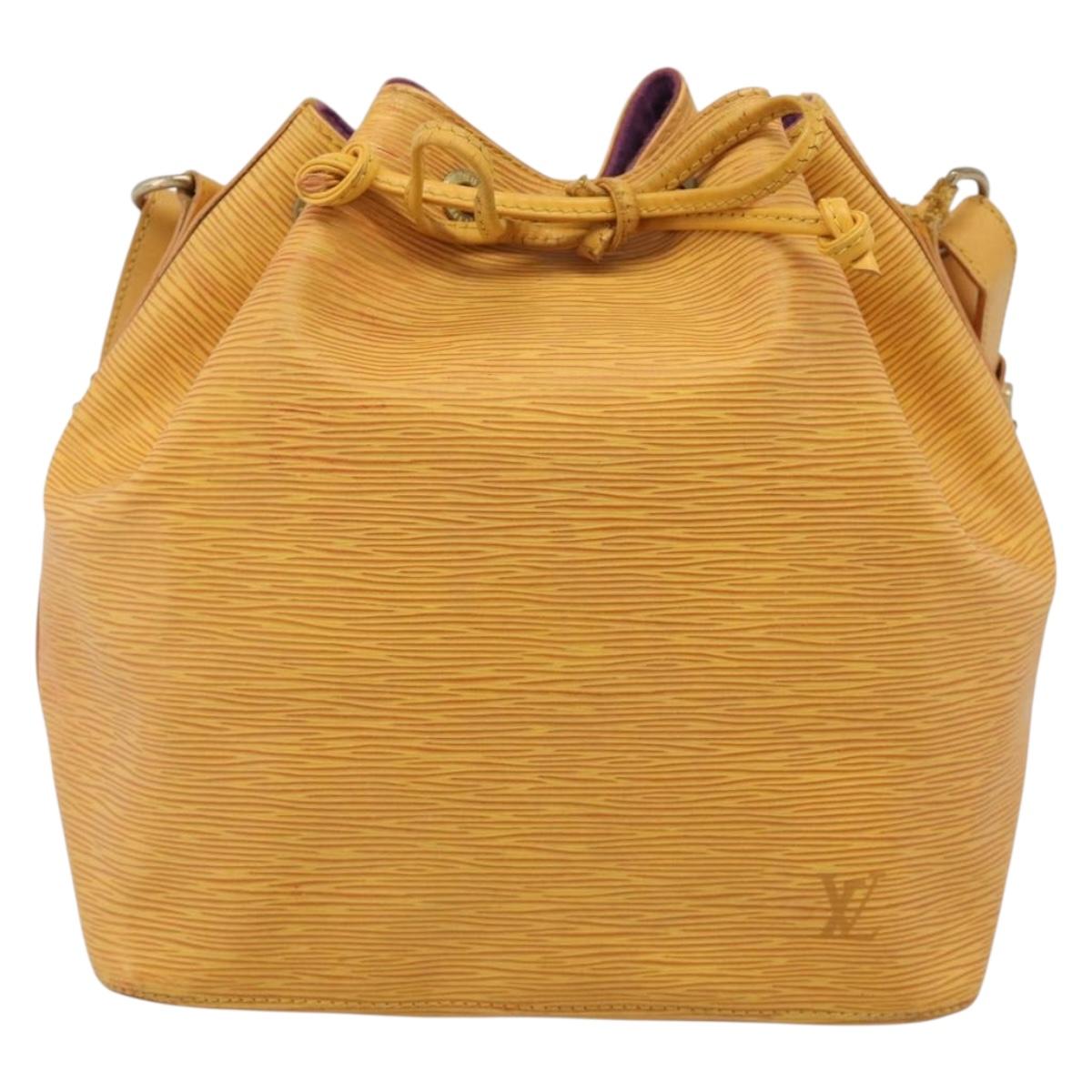 LOUIS VUITTON Epi Petit Noe Shoulder Bag Tassili Yellow M44109 LV Auth bs37856