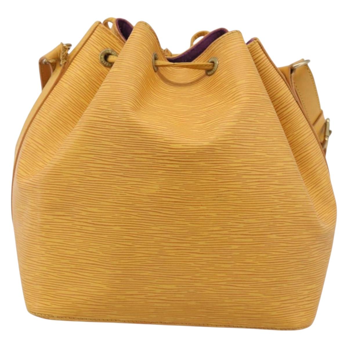LOUIS VUITTON Epi Petit Noe Shoulder Bag Tassili Yellow M44109 LV Auth bs37856