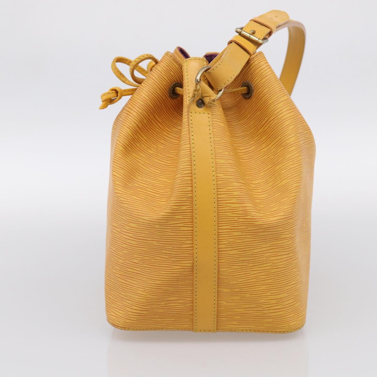 LOUIS VUITTON Epi Petit Noe Shoulder Bag Tassili Yellow M44109 LV Auth bs37856