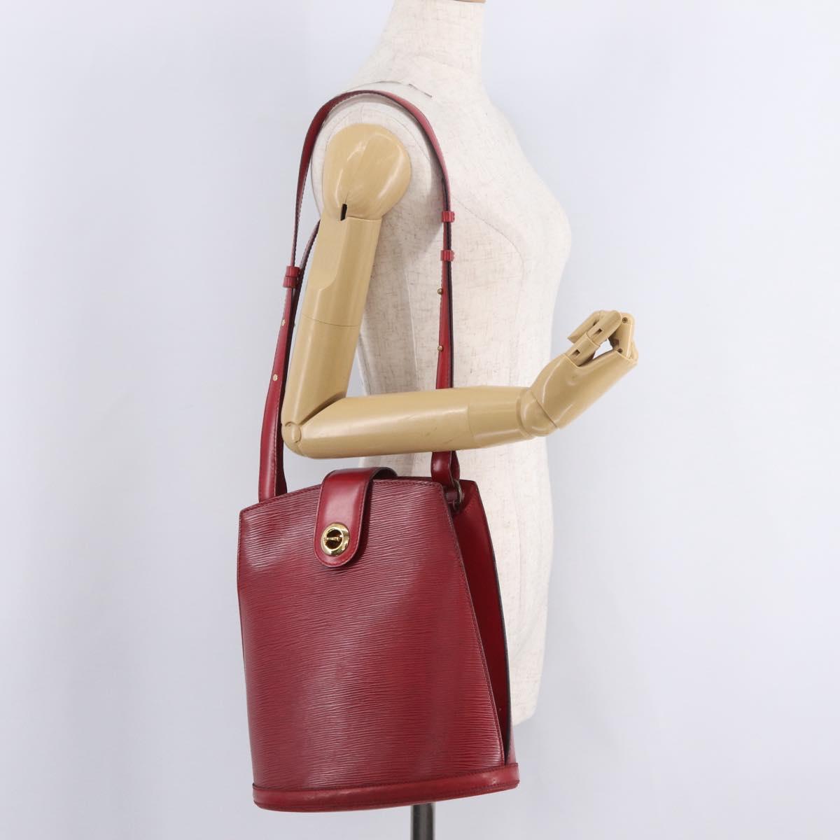 LOUIS VUITTON Epi Cluny Shoulder Bag Red M52257 LV Auth bs37858