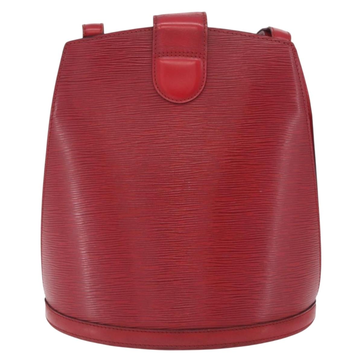 LOUIS VUITTON Epi Cluny Shoulder Bag Red M52257 LV Auth bs37858