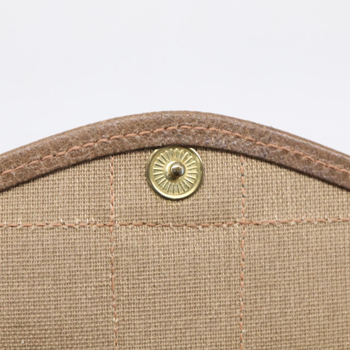 GUCCI GG Supreme Web Sherry Line Pouch PVC Beige 89 01 021 Auth bs37864A