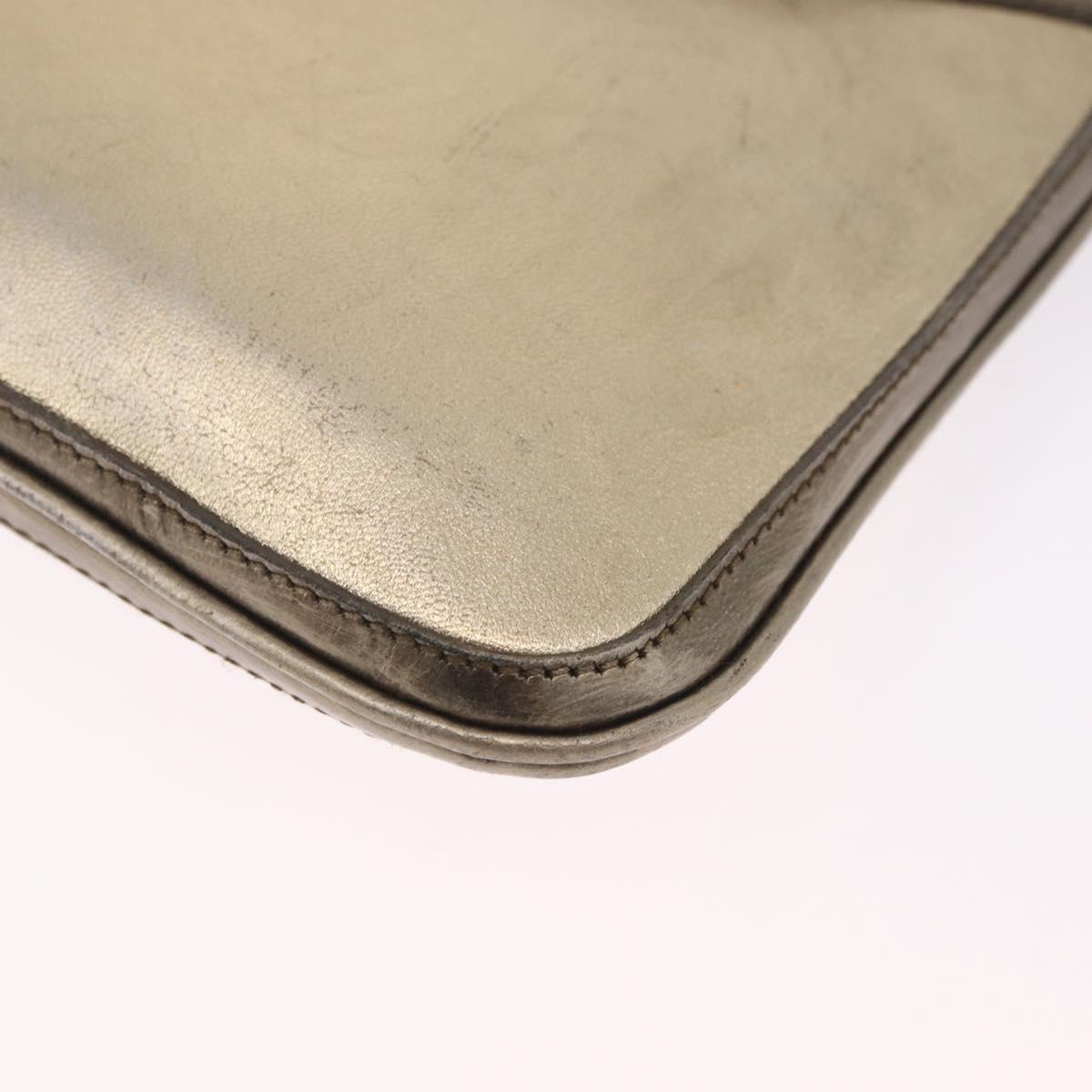 GUCCI Shoulder Bag Leather Gold 005 0812 Auth bs37867
