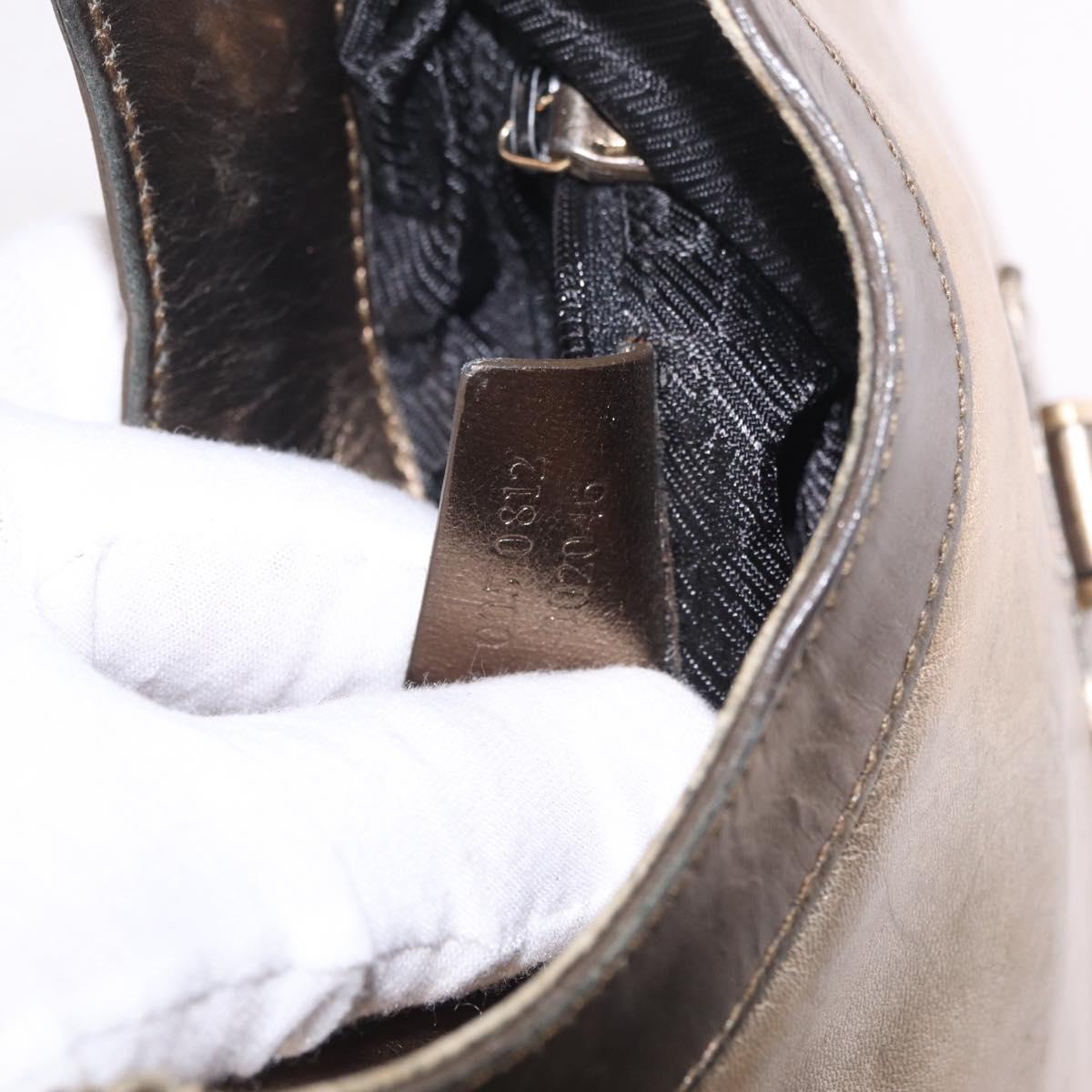 GUCCI Shoulder Bag Leather Gold 005 0812 Auth bs37867