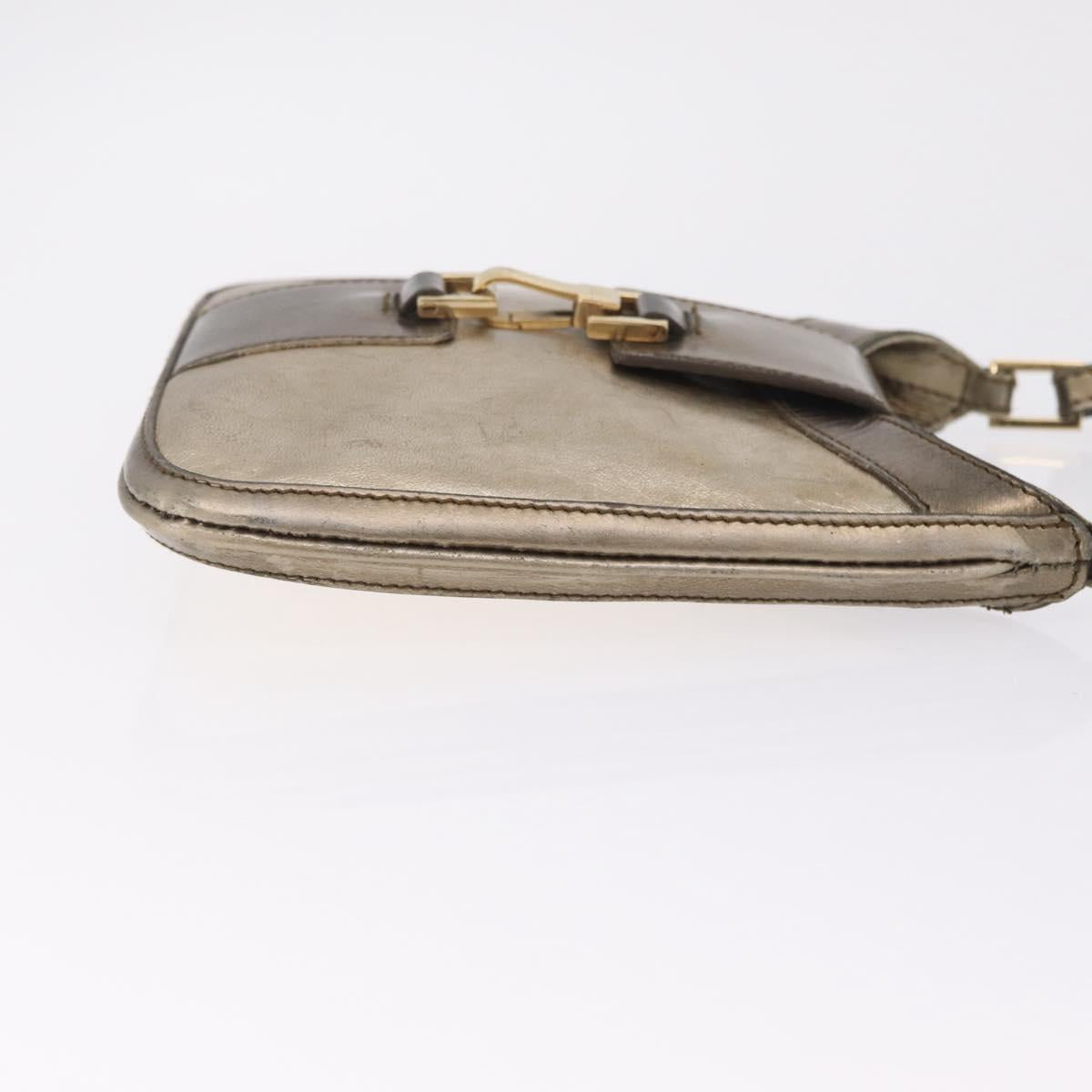 GUCCI Shoulder Bag Leather Gold 005 0812 Auth bs37867