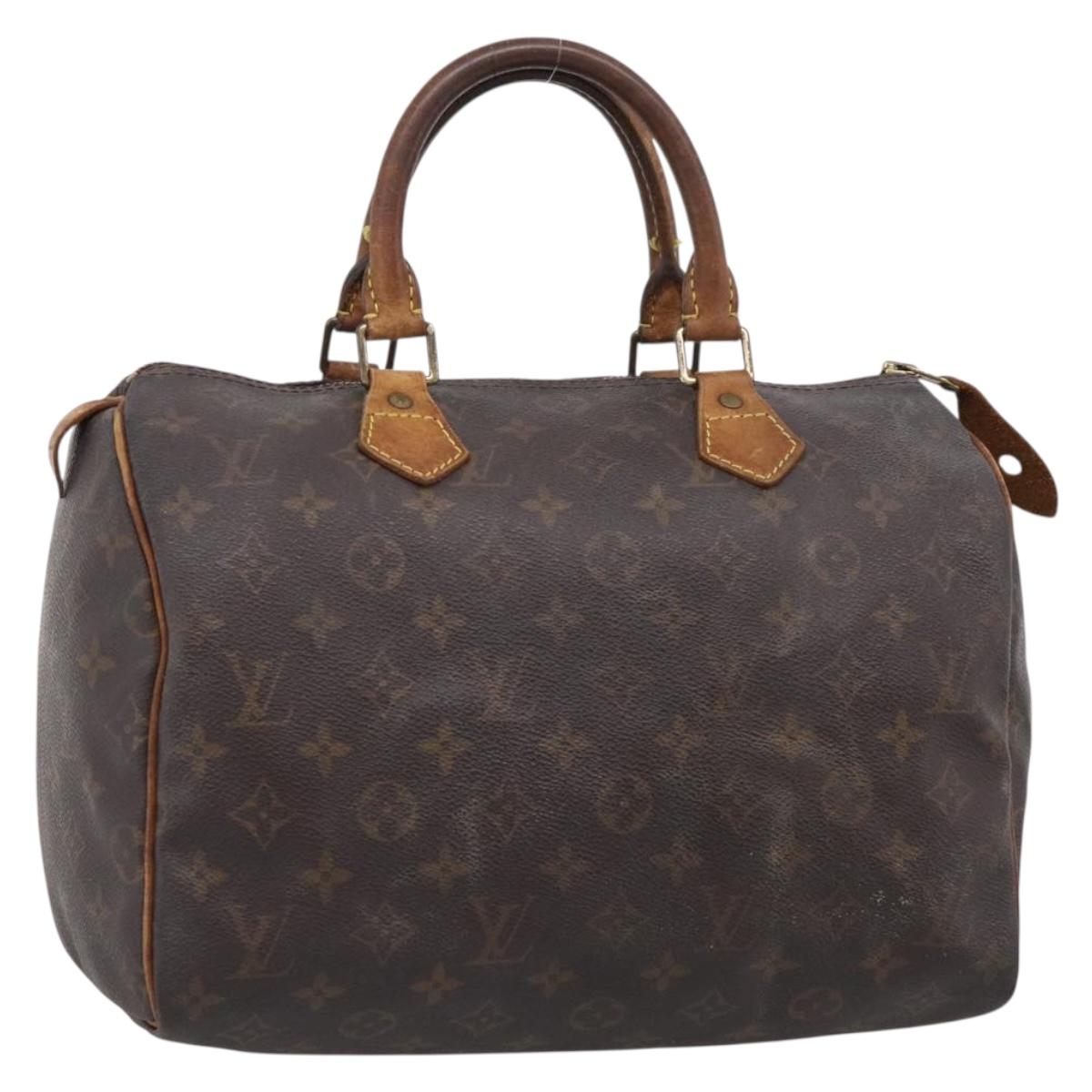 LOUIS VUITTON Monogram Speedy 30 Hand Bag M41526 LV Auth bs37871