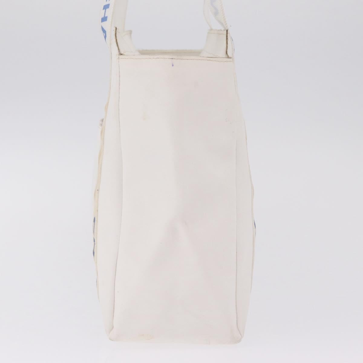 CHANEL Chanel Sports Shoulder Bag Polyester White Silver CC Auth bs37878