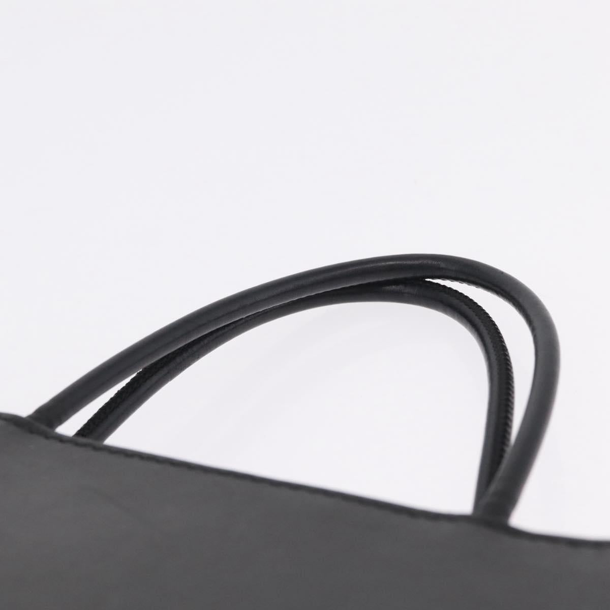 FENDI Pack Shopping Bag Small Hand Bag Leather Black Silver 7VA512 Auth bs37907