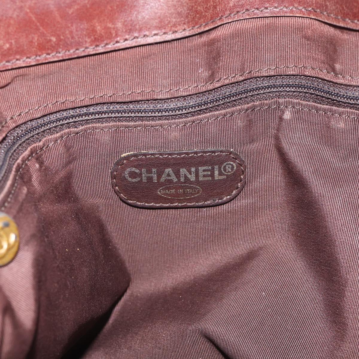 CHANEL Tote Bag Denim Black Brown CC Auth bs37908