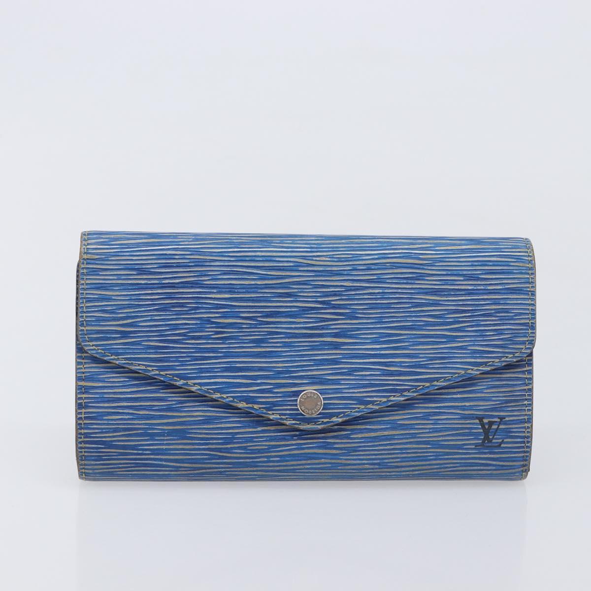 LOUIS VUITTON Monogram Epi Wallet 2 Set Blue LV Auth bs37932