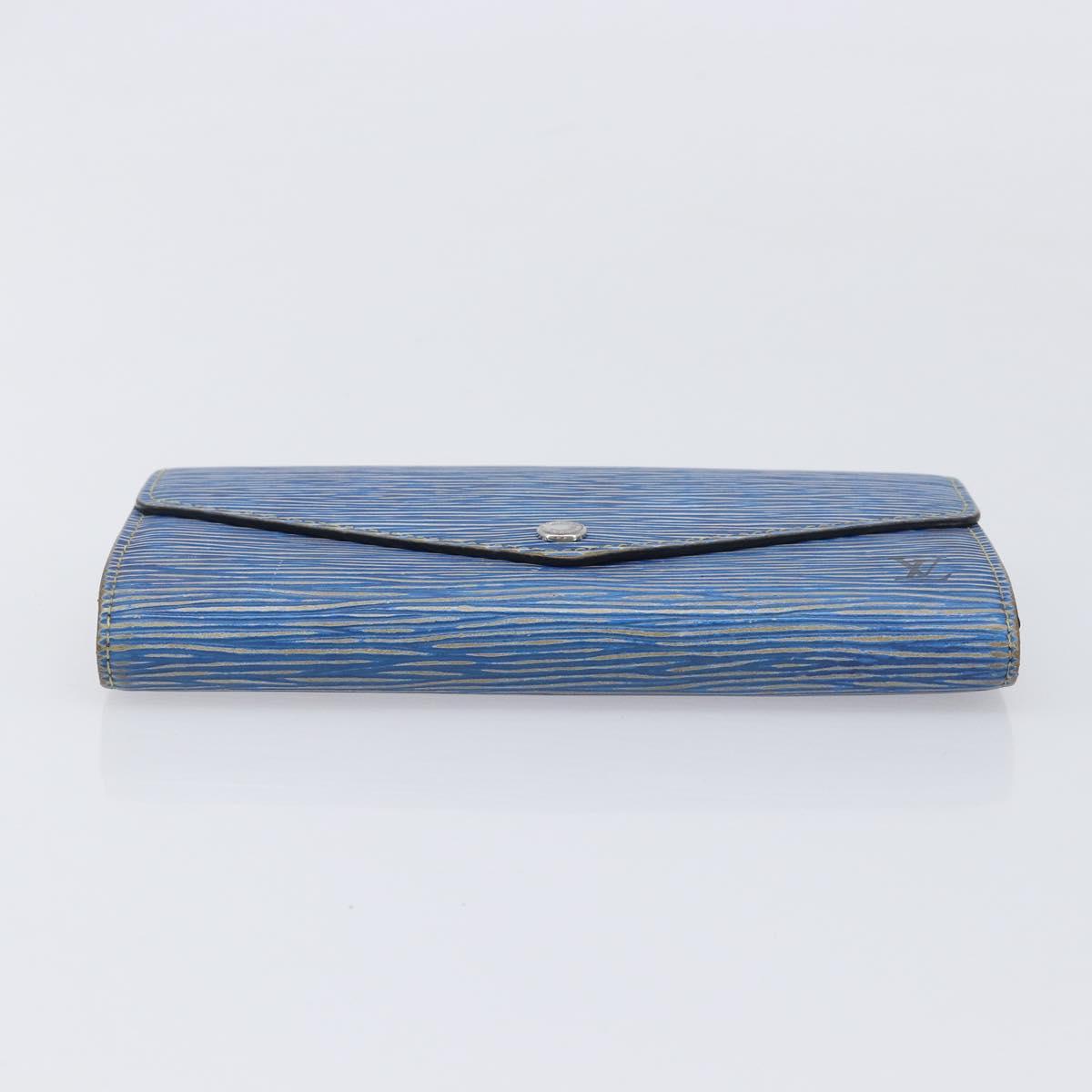 LOUIS VUITTON Monogram Epi Wallet 2 Set Blue LV Auth bs37932