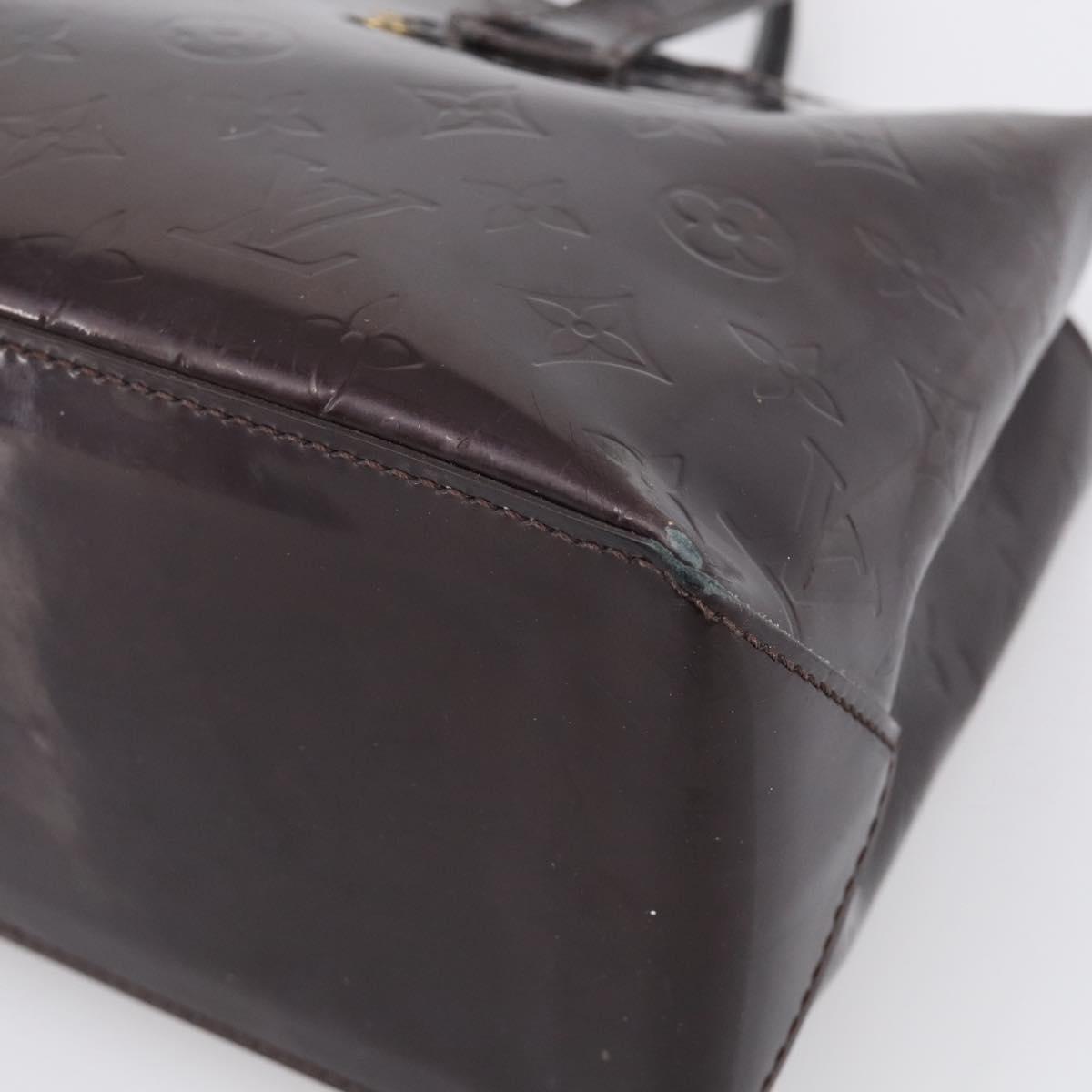 LOUIS VUITTON Monogram Vernis Wilshire PM Hand Bag Amarante M93641 Auth bs37956