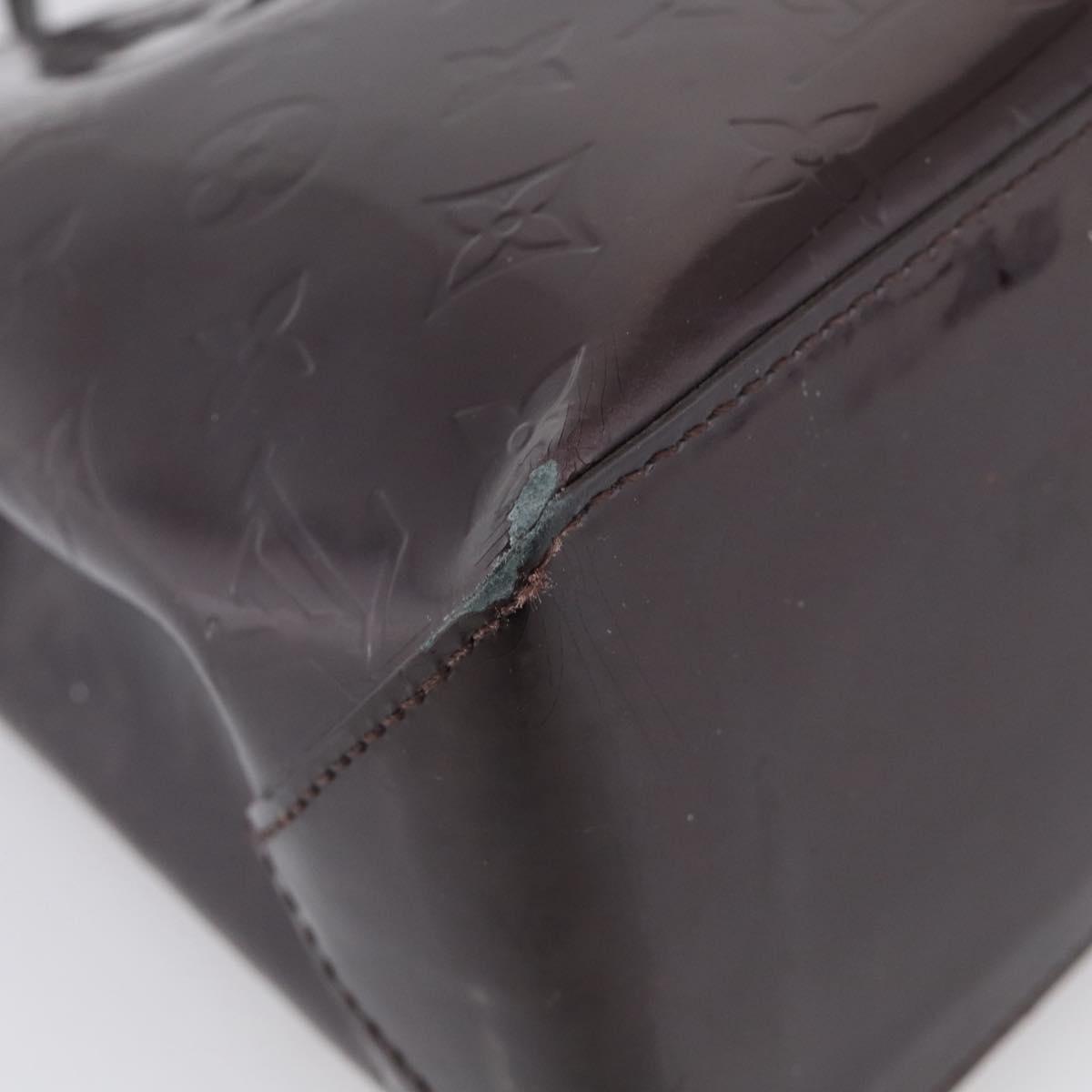 LOUIS VUITTON Monogram Vernis Wilshire PM Hand Bag Amarante M93641 Auth bs37956